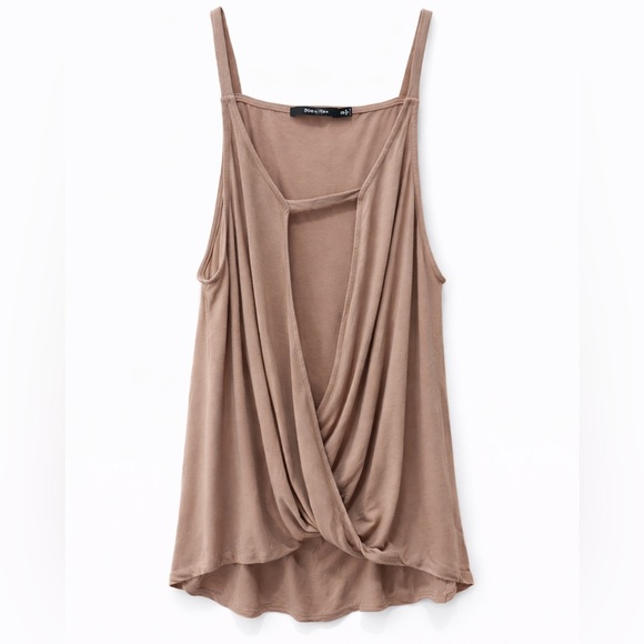Doe & Rae Tops - Doe & Rae Tan Drape Tank Top